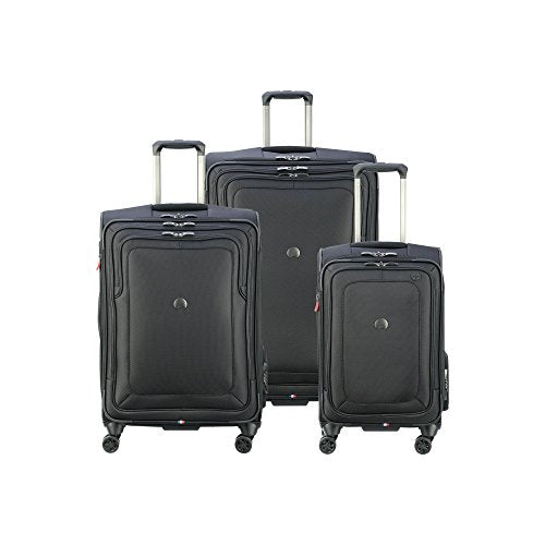 Delsey Luggage Cruise Lite Softside Luggage Set (21"/25"/29"), Black