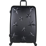 Aimee Kestenberg Women'S 28" Embossed Star Abs 4-Wheel Upright Checked Luggage, Black