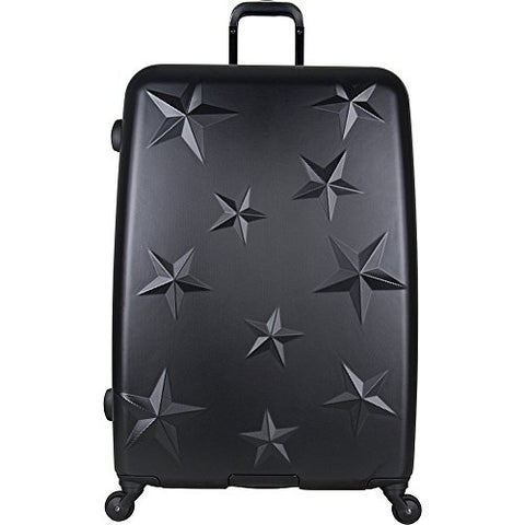 Aimee Kestenberg Women'S 28" Embossed Star Abs 4-Wheel Upright Checked Luggage, Black