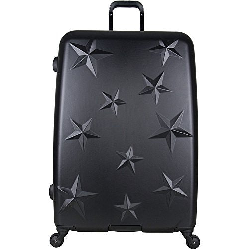 Aimee Kestenberg Women'S 28" Embossed Star Abs 4-Wheel Upright Checked Luggage, Black
