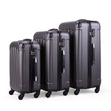 Luggage Sets Expandable Suitcase Double Wheels TSA Lock Trunk three-piece suit (Dark Gray)