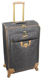 Nicole Miller Paige Collection 28" Expandable Luggage Spinner (Silver)