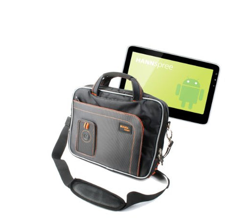 DURAGADGET Durable Black Multiple Storage Bag Compatible with Hannspree HANNSpad