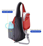 Waterfly Chest Sling Shoulder Backpacks Bags Fashion Cute Crossbody Rope Triangle Rucksack for Hiking or Multipurpose Daypacks for Man Women Lady Girl Teens (Red)