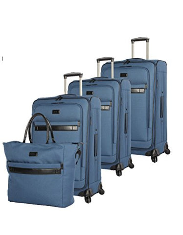 Nicole Miller New York Coralie Collection 4-Piece Luggage Set: 28", 24", 20" Expandable Spinners