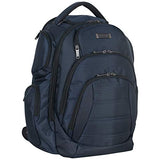 Kenneth Cole Reaction Pack of All Trades 1680d Polyester Double Gusset 17.0” Laptop Backpack, Navy
