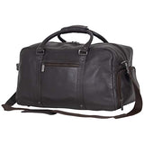 Kenneth Cole Reaction Men's 20" Leather Top Zip Travel with RFID Duffel Bag Brown One Size