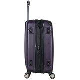 Kenneth Cole Reaction Renegade 24" Hardside Expandable 8-Wheel Spinner Checked Luggage, Deep Purple
