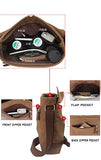 Mfeo Unisex Vintage Retro Canvas Messenger Bag Cross-Body Bag Small Shoulder Bag (Army Green)