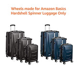Amazon Basics Replacement Wheels for Amazon Basics Hardshell Luggage - Pack of 4, One Size, Black