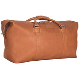 Kenneth Cole Reaction I Beg to Duff-er Colombian Leather 20" Single Compartment Top Zip Travel Duffel Bag, Cognac