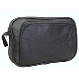 AmeriLeather Leather Travel Toiletry Bag (Brown)