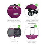 Regent Square Travel - Expandable Softside Luggage Set With Spinner Goodyear Wheels - Set of 2 Pieces - Soft Case - Fuchsia