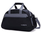 Mier 20Inch Sports Gym Bag Travel Duffel Bag With Shoes Compartment For Women And Men(Black)