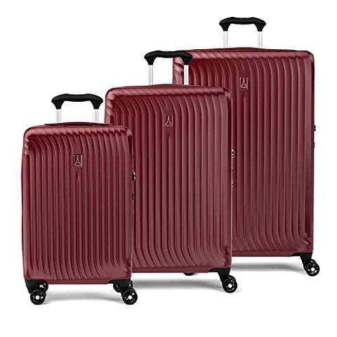 Travelpro Maxlite Air Hardside Expandable Luggage, 8 Spinner Wheels, Lightweight Hard Shell Polycarbonate, Cabernet, 3-Piece Set (21/25/28)