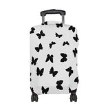 Cooper Girl Black Butterflies Travel Luggage Cover Suitcase Protector Fits 31-32 Inch