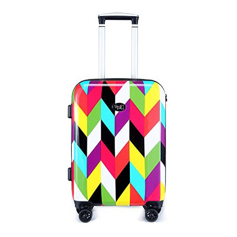 French Bull 20" Hard Case Carry On Spinner Luggage - Women, Girls, Designer, Lightweight, TSA Lock - Ziggy