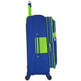 U.S Traveler Alamosa 6-Piece Luggage Set - 3 Spinners And 3 Packing Cubes - Royal Blue