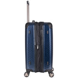 Ben Sherman Carlisle 24" Hardside Expandable 8-Wheel Spinner Checked Luggage, Navy