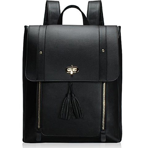 ESTARER Womens Backpack Purse PU Leather Rucksack Fit 14-inch Laptop School Bag Daypack