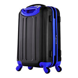 Olympia Apache 3Pc Hardcase Spinner Luggage Set, Black/Blue