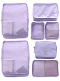 JJ POWER Travel Packing Cubes 7 Set, Luggage Organizers with toiletry kit shoe bag (Lavender)