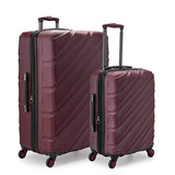 U.S. Traveler Gilmore 2 Piece Expandable Hardside Spinner Luggage Set (Blue)