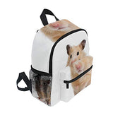 GIOVANIOR Cute Hamster Lightweight Travel School Backpack for Boys Girls Kids