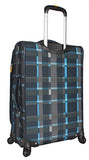 Lucas Luggage Ultra Lightweight Softside 24 Inch Expandable Suitcase With Spinner Wheels (24In, Old