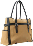 Leatherbay Laptop Tote,Khaki,One Size