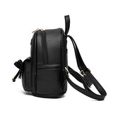 Girls Bowknot Cute Leather Backpack Mini Backpack Purse For Women