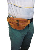 Amerileather Top-grain Cowhide Leather Belted Waist Pack Rust