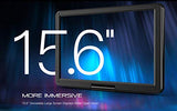 COOAU 17.9" Portable DVD Player with 15.6" Large Swivel Screen, 6 Hrs Long Lasting Built-in Battery, Region Free, Stereo Sound, with Remote Controller,SD+USB+AVin+AVout+Earphone Port. Black