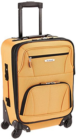 Rockland Luggage 19 Inch Expandable Spinner Carry On, Orange, One Size