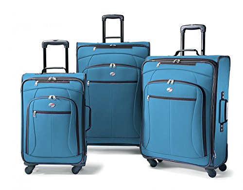 American Tourister At Pops Plus 3 Piece Nested Set, Morrocan Blue