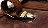 16" Mens Briefcase for Laptop Genuine Leather Messenger Bag for Men Satchel Distressed Stylish