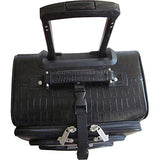 AmeriLeather Croco-Print 27" Checked Spinner Luggage (Black Croco)