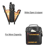 Banuce Small Black Full Grains Italian Leather Messenger Bag for Men Shoulder Crossbody Bag