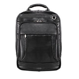 McKlein, I Series, LINCOLN PARK, Full Grain Cashmere Napa Leather, 15" Leather Three-Way Backpack Laptop Briefcase, Black (41655)