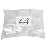 Beauticom 36 Pieces 30G/30ML (1 Oz) White Frosted Container Jars with Inner Liner for Makeup, Creams, Cosmetic Beauty Product Samples - BPA Free