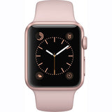 Apple Watch Series 1 Smartwatch 38mm Rose Gold Aluminum Case, Pink Sand Sport Band (Newest Model)
