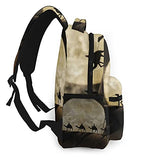Multi leisure backpack,Silk Road Moon Desert, travel sports School bag for adult youth College Students