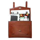 Ecosusi Ladies Faux Leather Briefcase Shoulder Laptop Messenger Bags Satchel Bag Cambridge Backpack