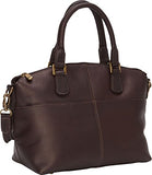 Ledonne Women'S Leather Esperanto Satchel, Cafe, Medium