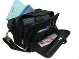 AmeriLeather Leather Expandable Laptop Case (Black)