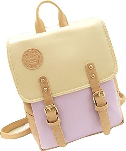 Big Mango Fashion Outdoor Bag SchoolBag Laptop Backpack Soft Satchel Handbag for Female (Purple)