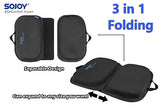 Sojoy iGelComfort 3 in 1 Foldable Gel Seat Cushion Featured with Memory Foam (A Must-Have Travel Cushion! Smart, Easy Travel Cushion) (Size: 18.5" x 15" x 2")