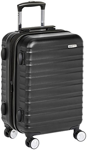 AmazonBasics Premium Hardside Spinner Luggage with Built-In TSA Lock - 20-Inch Carry-on, Black