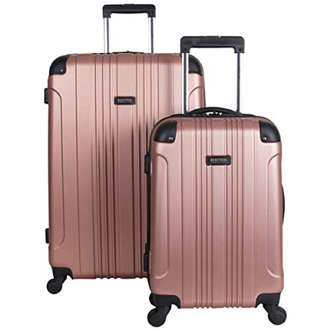 Kenneth Cole Reaction Out Of Bounds 2-Piece Hardside 4-Wheel Spinner Luggage Set: 20" Carry-On & 28" Checked Suitcase, Rose Gold