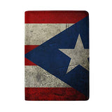 Unisex Leather Passport Cover Holder, Puerto Rico Flag Passport Case, Anti-theft Waterproof